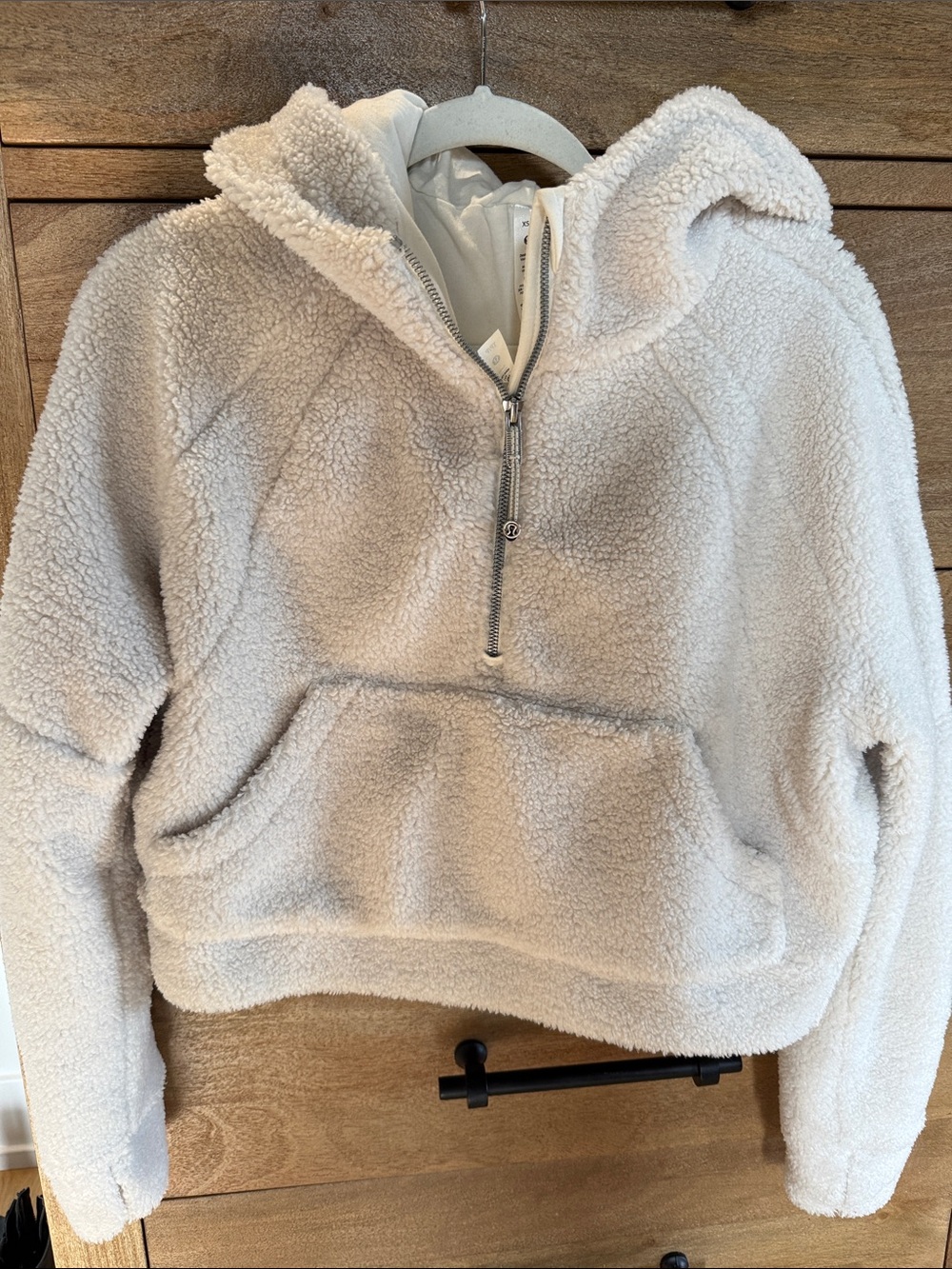 Lululemon Cozy Cream Sherpa Half-Zip Hoodie Sweater
